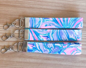 Lily P Fabric Keychain With Clip, Wrist Lanyard for Keys, Fabric Key Fob, Sweet 16 Gift for Daughter, Keychain Wristlet Gift For Teacher 4