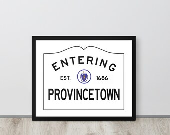 Provincetown Art, Framed Provincetown Gift, LGBTQ Wall Decor Housewarming Gift, Gay Wedding Gift, Queer Office Decor