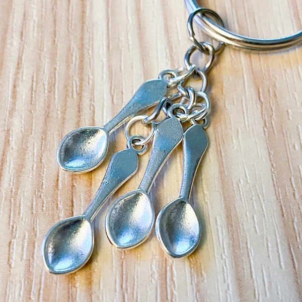 Extra Spoons, Spoonie Keychain Gift for Daughter, Chronic Pain Gift for Friend, Invisible Illness Gift for Sister, Save Your Spoons