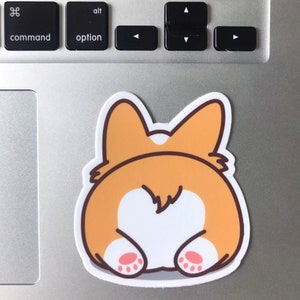 Corgi Butt Sticker, Corgi Stuff, Funny Birthday gift for Corgi Lover Gift for Mom, Cute Corgi, Waterproof Sticker, Laptop Decal