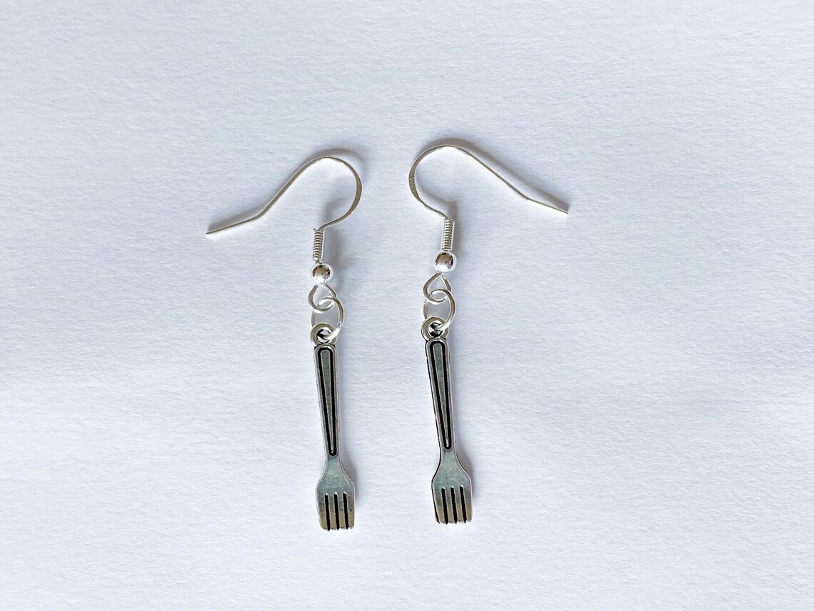 Fork Earrings .925 Sterling Silver Earrings Gift Etsy UK