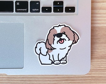 Shitzu Sticker, Gift for Dog Lover, Gift for Dog Dad, Gift for Dog Mom