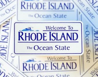 Rhode Island Sign, Welcome to Rhode Island Sticker, The Ocean State Providence Gift for Friend, New England Sticker, New England States