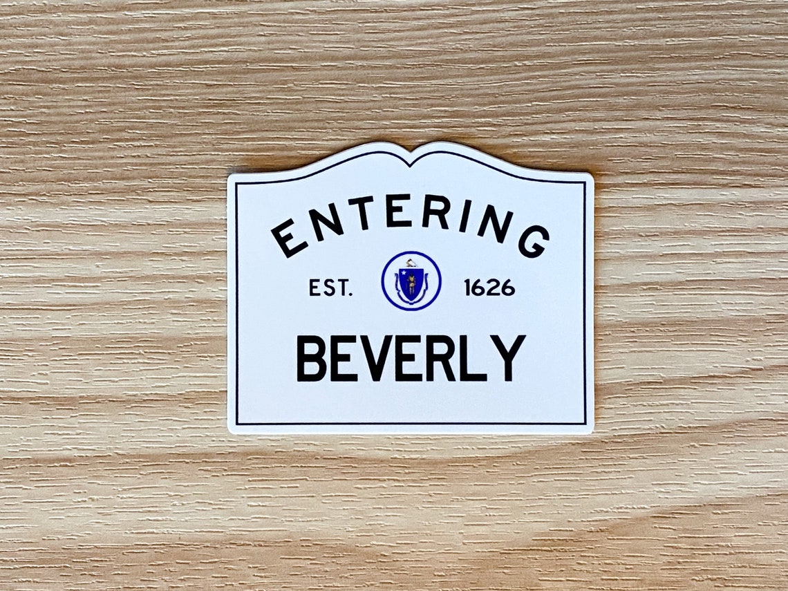 Entering Beverly Massachusetts Town Sign Sticke Etsy