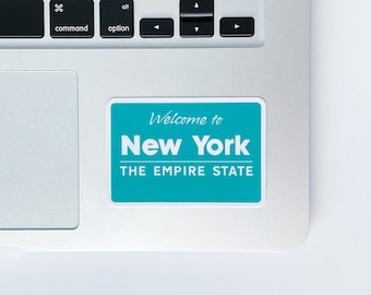 Welcome to New York Sign Sticker, The Big Apple Gift for New Yorker, NYC Wedding Favor, New York State Housewarming Gift for Friend
