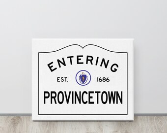 Provincetown Art, Canvas Provincetown Gift, LGBTQ Wall Decor Housewarming Gift, Gay Wedding Gift, Queer Office Decor