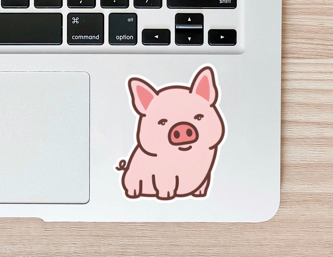 Cute Pig Sticker, Adorable Gift for Pig Lover, Farm Animal Sticker Gift