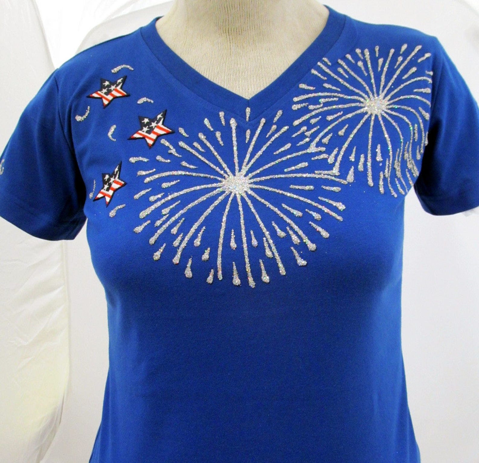 Patriotic shirts rhinestone July 4th shirt women's  Etsy