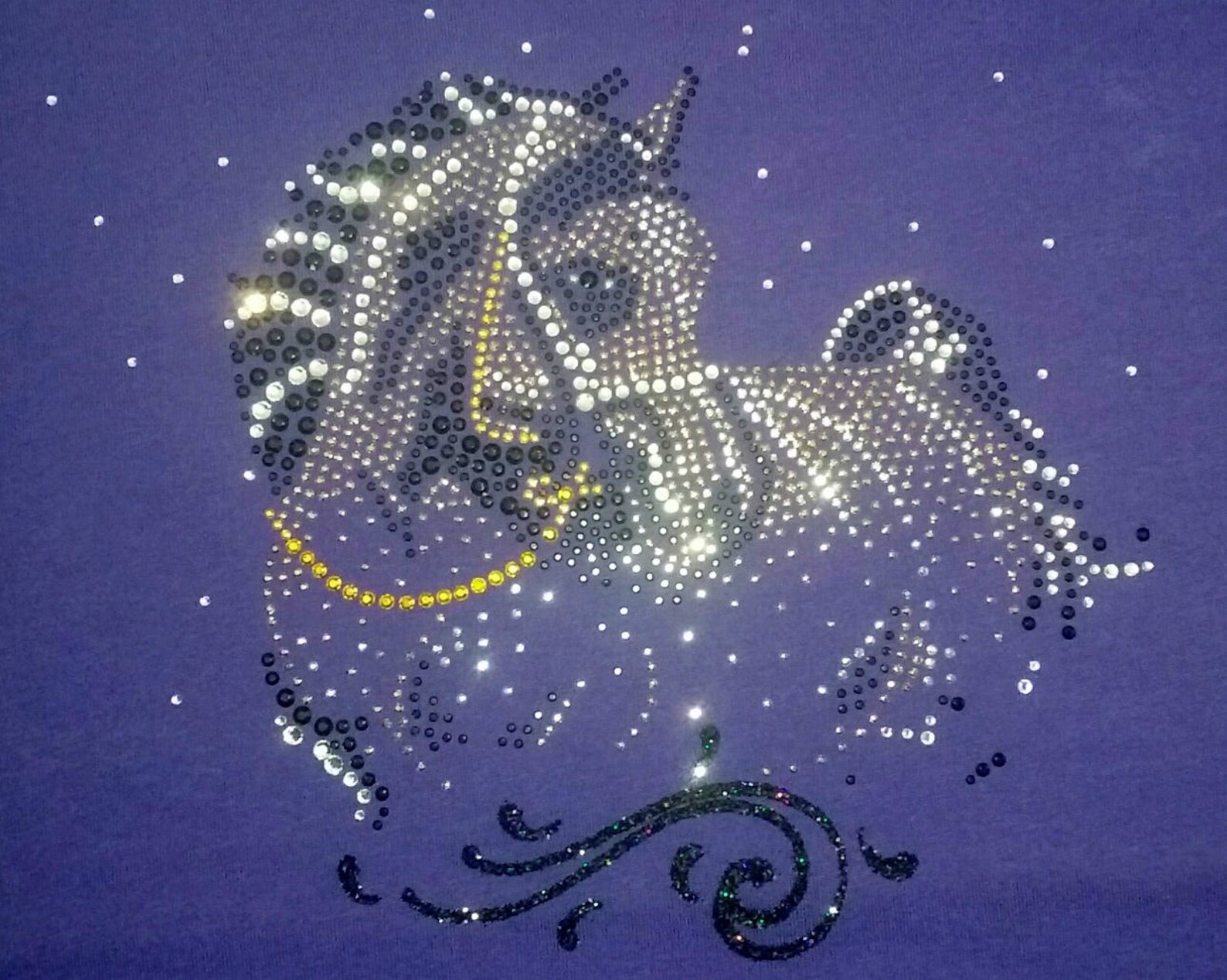 Rhinestone Horse Unique Custom Women's Cute Fun Glitter Etsy