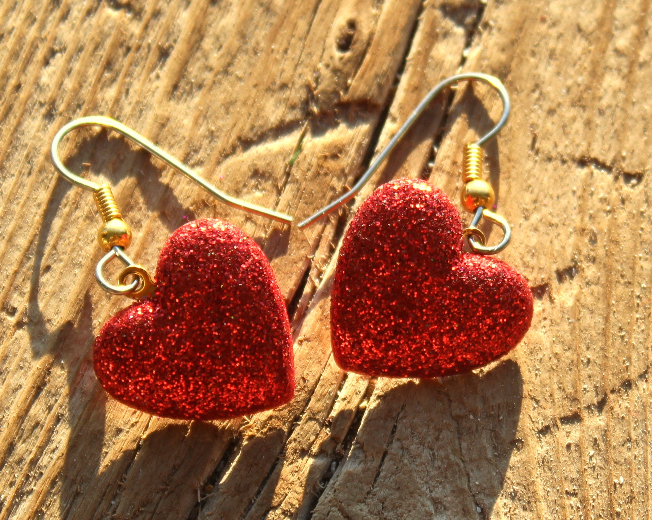 925 Sterling Silver Red Heart Stud Earrings Jewelry – Romeenas