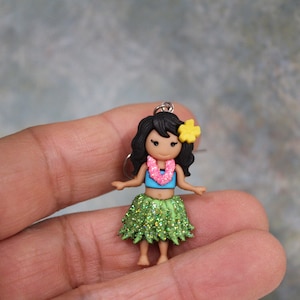 Hawaiian Girls Hula Girl Hawaii Earrings Vacation Fun Aloha Glittered and Bling image 5