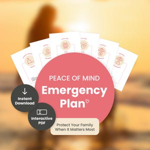 Emergency Preparedness Bundle - Interactive PDF for Personal, Medical, Financial, Child & Pet Care Planning