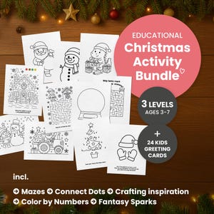 Christmas Coloring Pages & Activities for Kids | Printable Holiday Fun | Ages 3-7