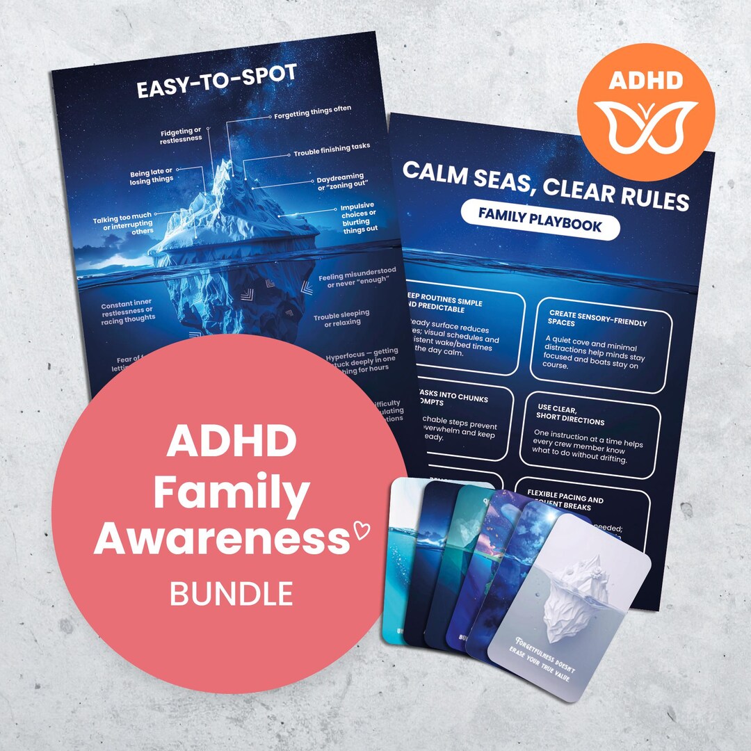 ADHD Iceberg Poster Bundle + Family Playbook | + Empowering ...