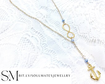 Gold Filled Nautical Anklet: Anchor & Infinity Charm, Summer Beach Jewelry
