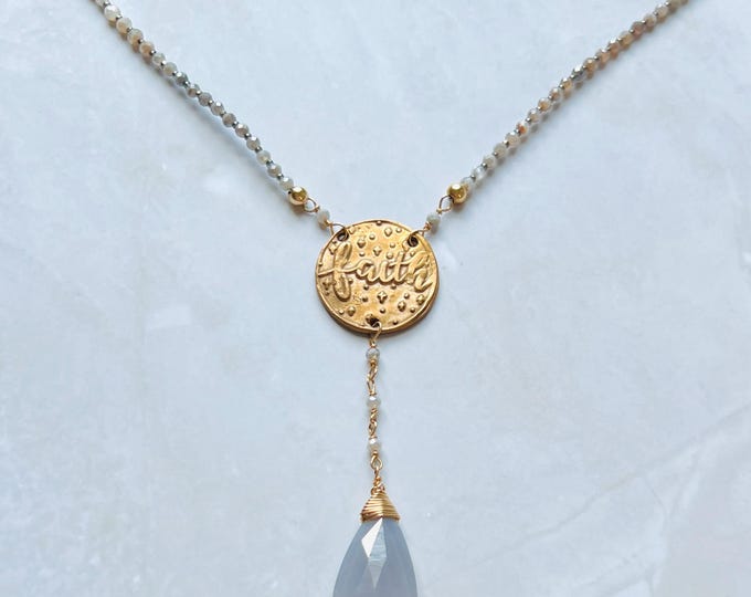 Faith over Fear Faith Necklace. Christian jewelry that is the perfect for a meaningful necklace or anxiety necklace jewelry gift.