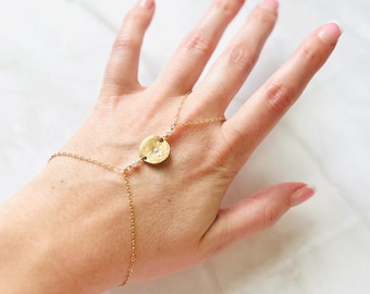 Handmade Bronze Sixpence Wedding Bracelet: Gold-Filled Bridal Jewelry