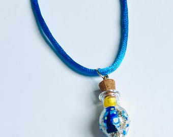 Starry Night Wishing Bottle Necklace: Intention Jewelry, Wellness Gift