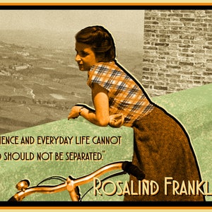 Rosalind Franklin Portrait - with quote