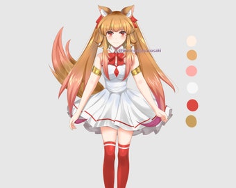 Fox Anime Girl Art