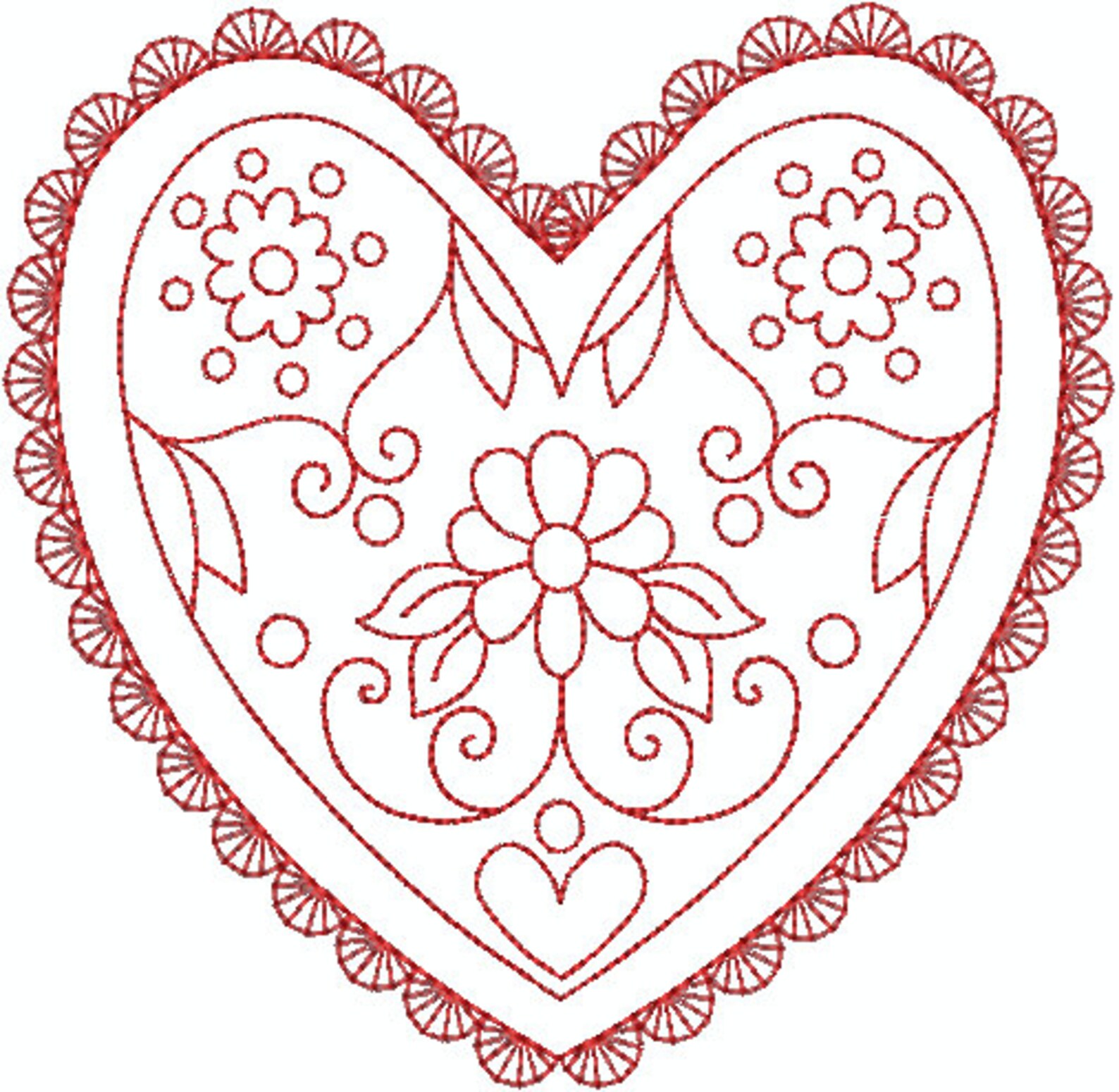 Hearts machine filled embroidery linework redwork  etsy Hearts machine filled embroidery linework redwork  etsy