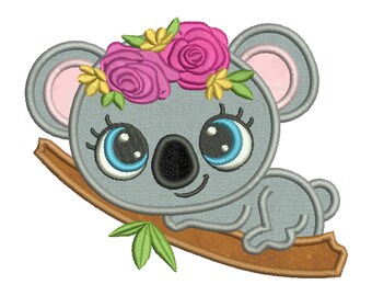 Koala Embroidery Etsy