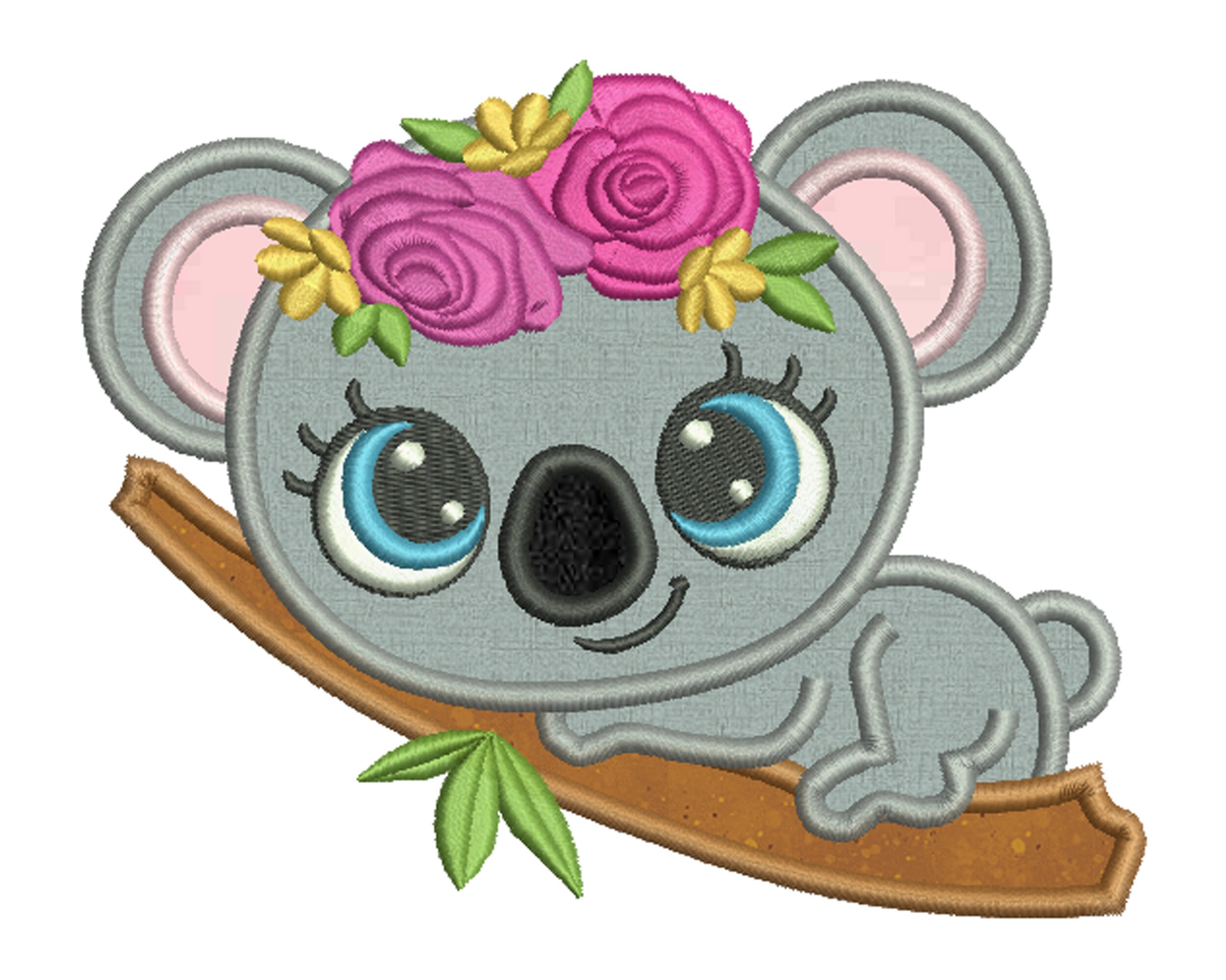 Australian Koala Machine Applique Embroidery Animal Etsy