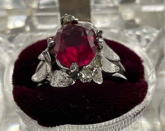 Sterling Silver Ruby Ring