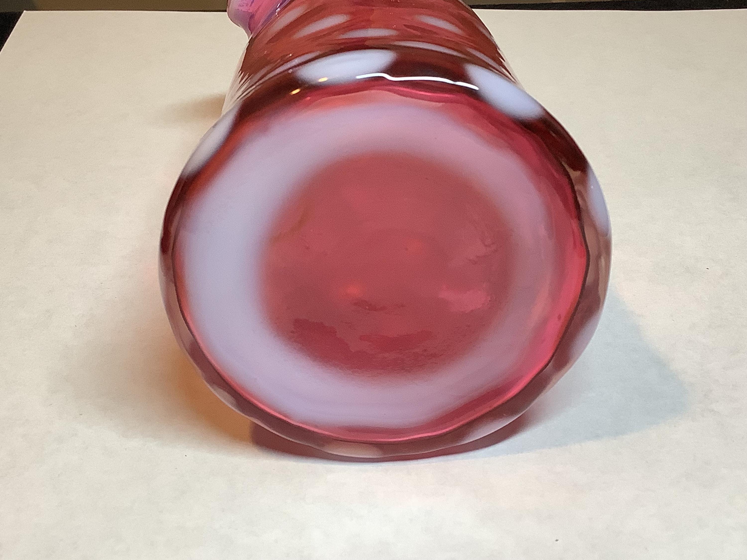 フェントンクランベリードット ヴィンテージ フェントン コイン ドット ピッチャー クランベリー