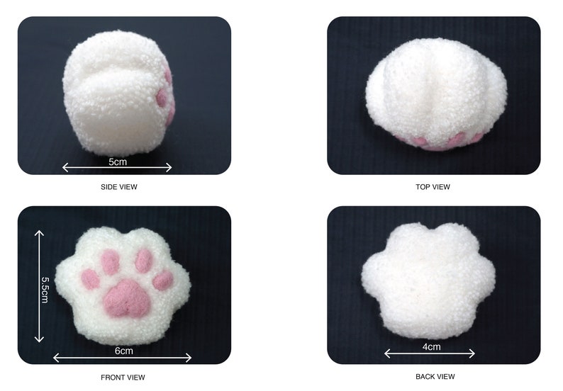 Pompom Kitty Paw Cat Lovers Cat Keychain Kitty Keychain Gift For Pet Lovers Pompom Keychain Paw Keychain
