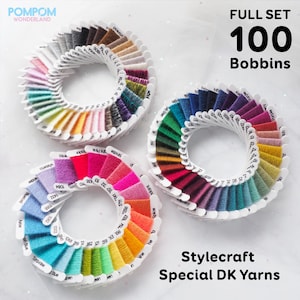 Garenspoelen: volledige set van 100 Stylecraft Special, DK