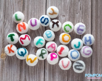 26 English Alphabet Pompoms - PDF Instant Download - Pompom Letters - All in One Tutorial