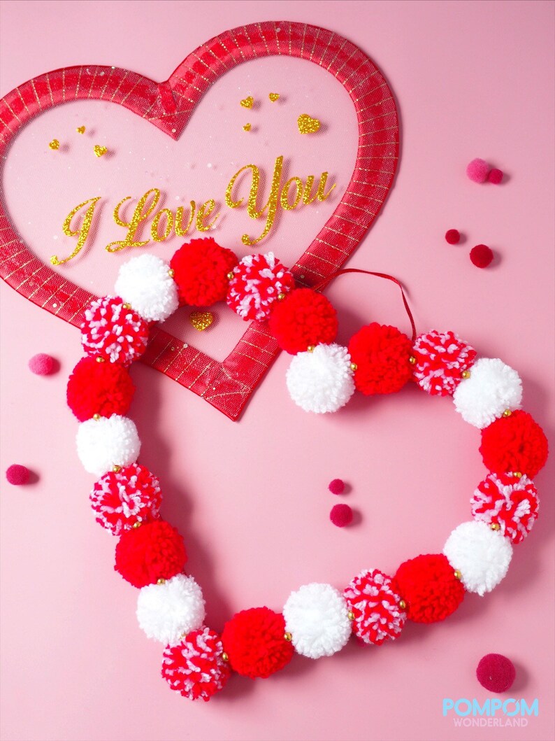 PompomWonderland Heart Wall Hanging - Thumbnail 5