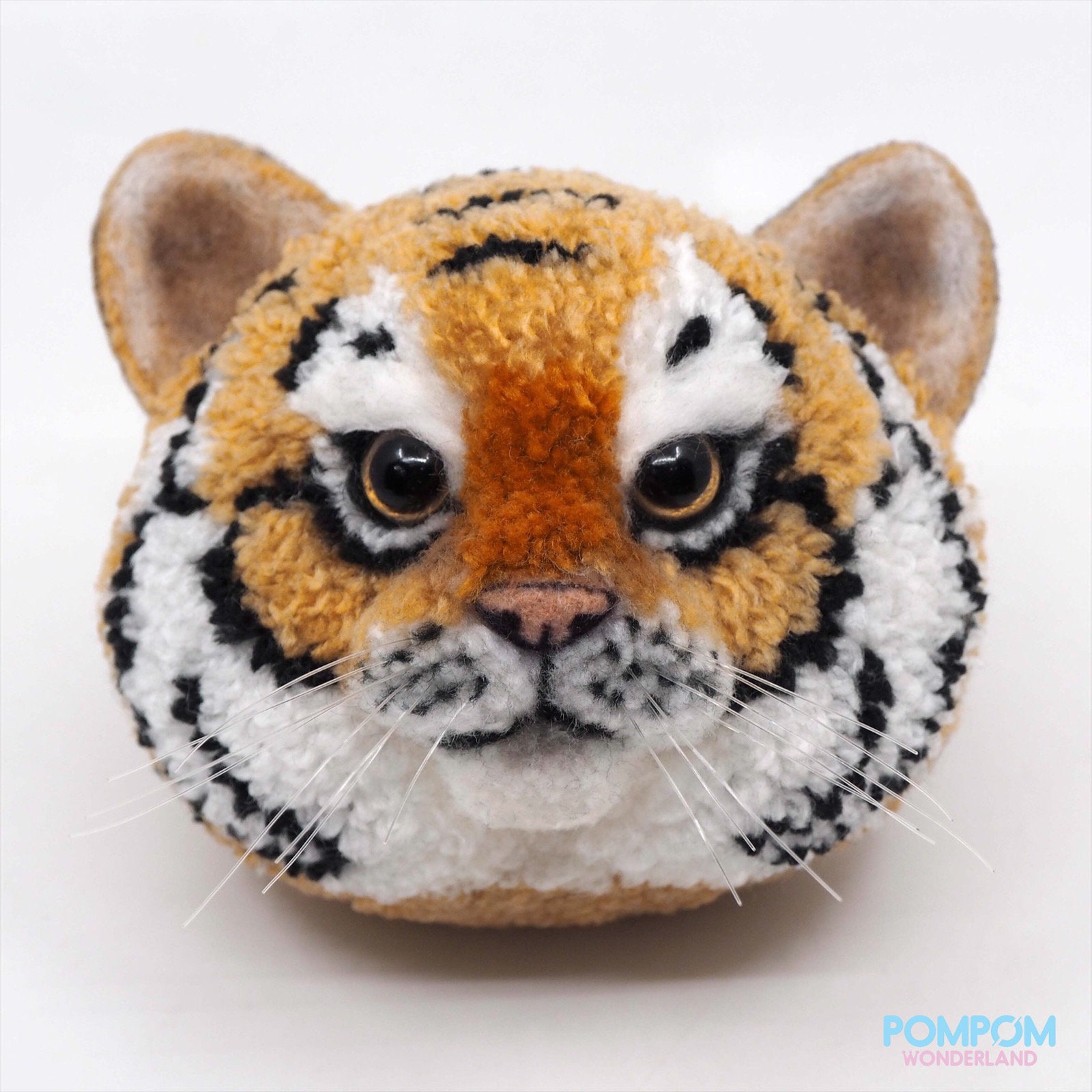 Pompom Tiger - Pompom Accessory - Pompom Keychain - Pompom Brooch