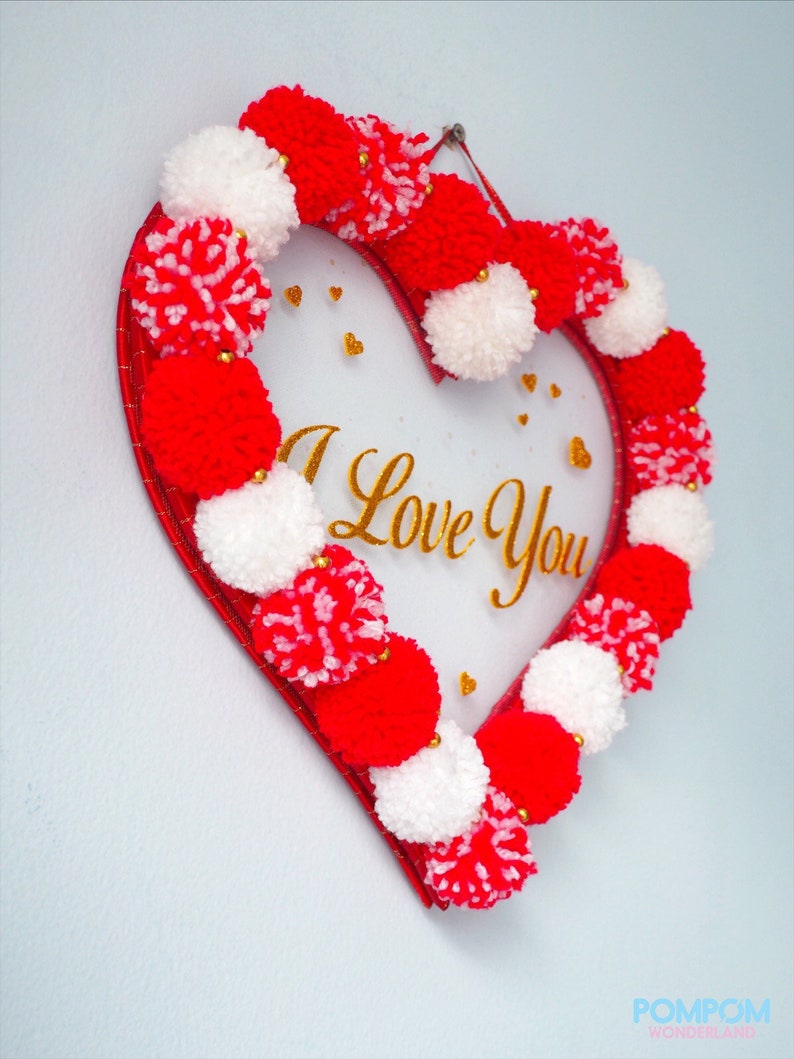 PompomWonderland Heart Wall Hanging - Thumbnail 4