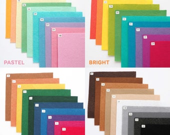 Curtisward Offer Pack. Wh Packs of 6 Sheets Craft Felt 9"x12" Approx 2mm Thick 