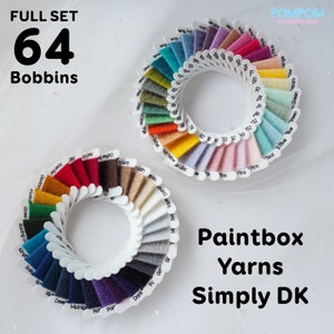 Garnspulen - Komplettes Set mit 64 Paintbox Garnen Simply DK