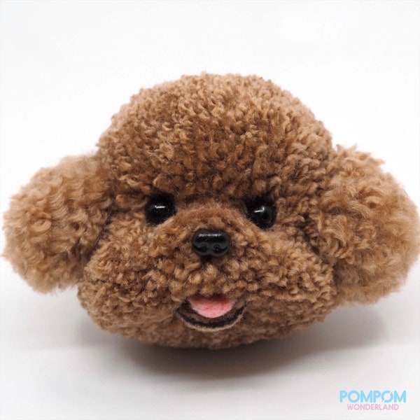 Caniche pompón - accesorio pompón - llavero pompón - broche pompón - regalo para los amantes de las mascotas