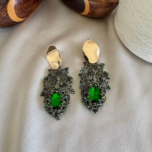 Tatting lace earrings
