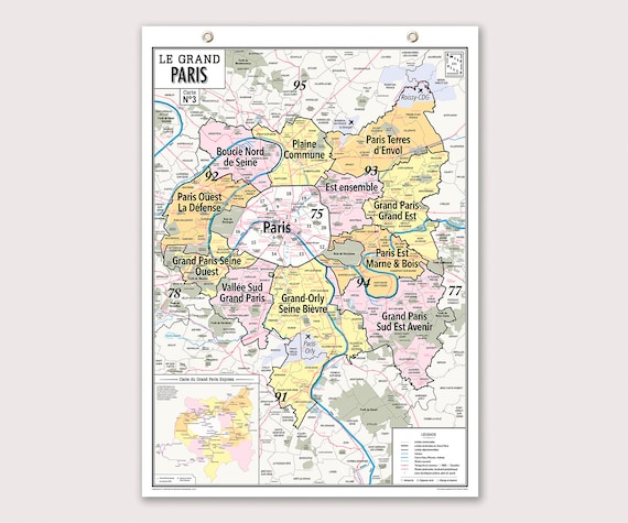 Wall Map Of Greater Paris In 21 Vintage School Card Style Etsy Denmark Wall Map Of Greater Paris In 21 Vintage School Card Style Etsy Denmark