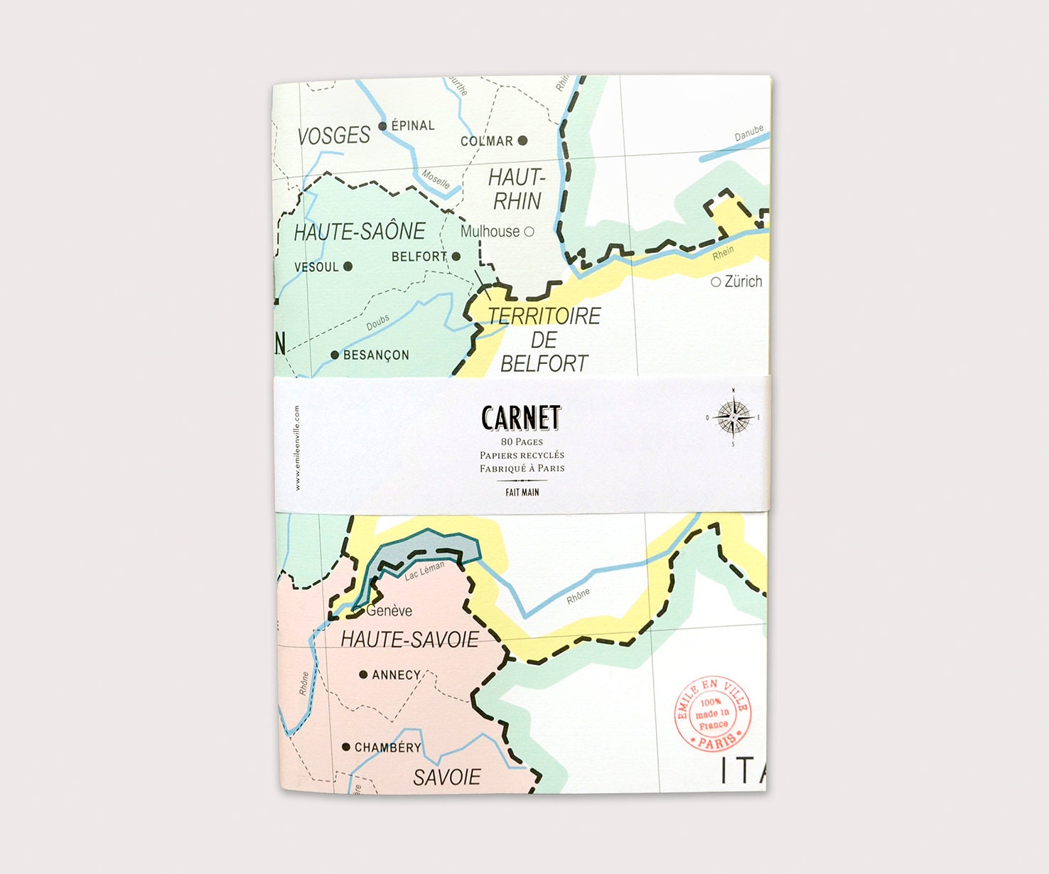 Carnet A5 - Notebook Bourgogne-Franche-Comté/Suisse