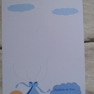 arbre à empreintes, bébé garçon, pour baptême, babyshower, personnalisable