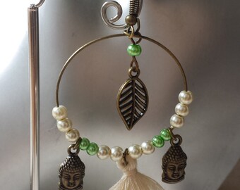 "Buddha" hoop earrings