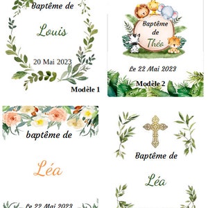 étiquette pour bouteille, baptême, anniversaire, personnalisable image 3