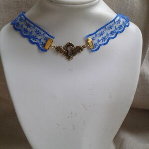 collana &quot;nastro blu e lucchetto&quot;