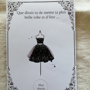 carte à gratter "demande de témoin femme", 3 modèles au choix, personnalisable