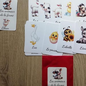 jeux de cartes éducatives pour enfant, modèle "animaux de la ferme"