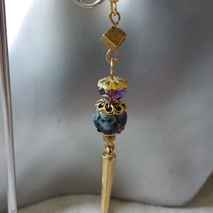 &quot;pearls and gold Spike&quot; earrings