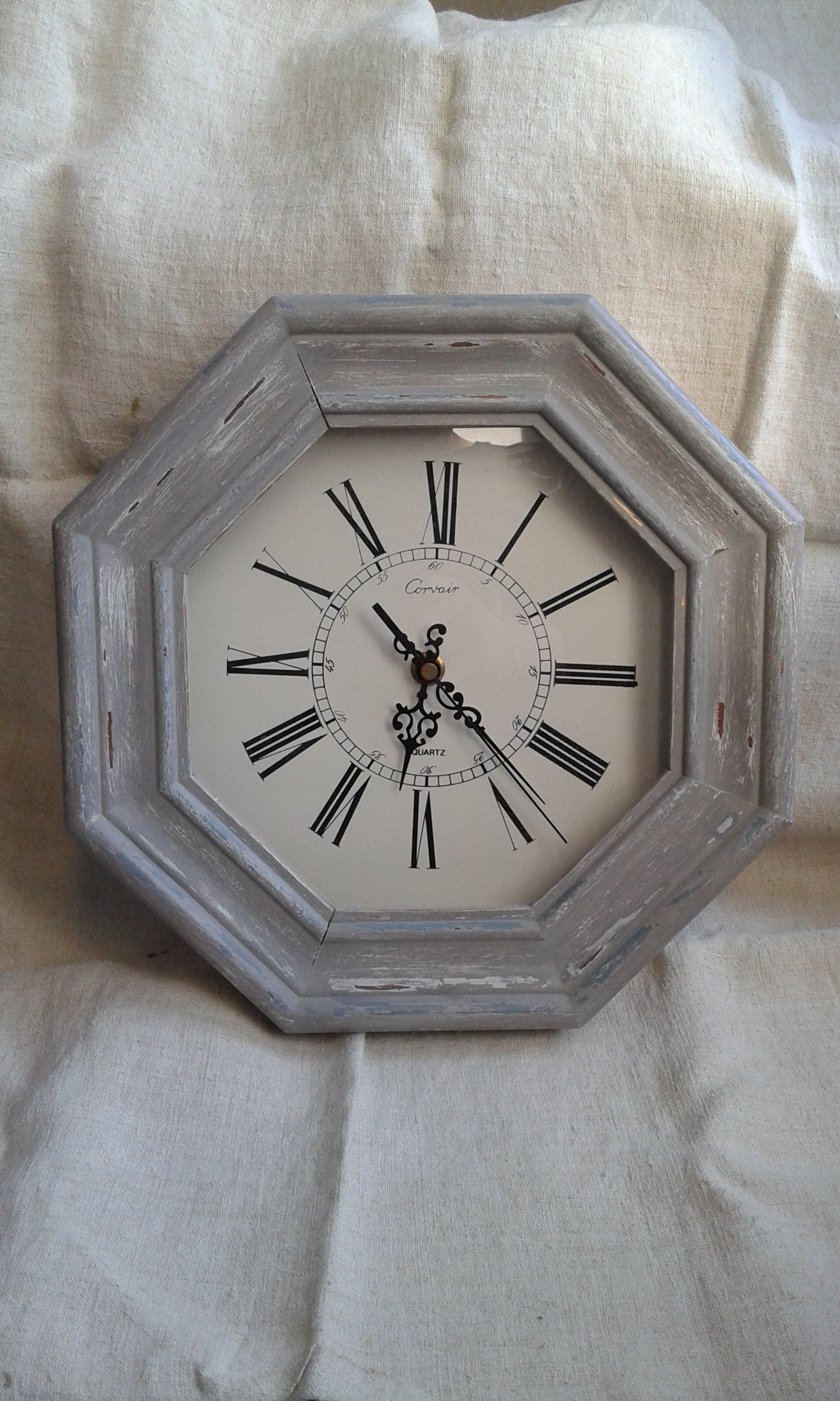 Pendule en Bois, Patinée Feutrine