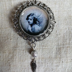 Broche Ailes D'Ange En Acier Blanc Avec Strass - Épingle à Vêtement - Bijou Fantaisie Élégant - Cadeau Mode - 14